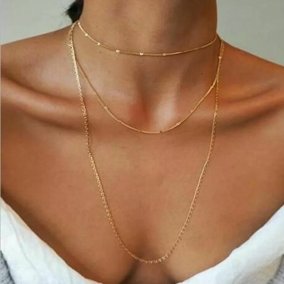 Jewelry - 1 LEFT 🎀3/$23🎀 Layered Chain Choker Necklace